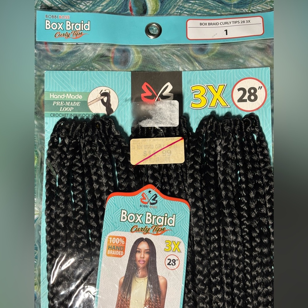 1 Pack Of Bobbi Boss Box Braid Crochet Curly Tips